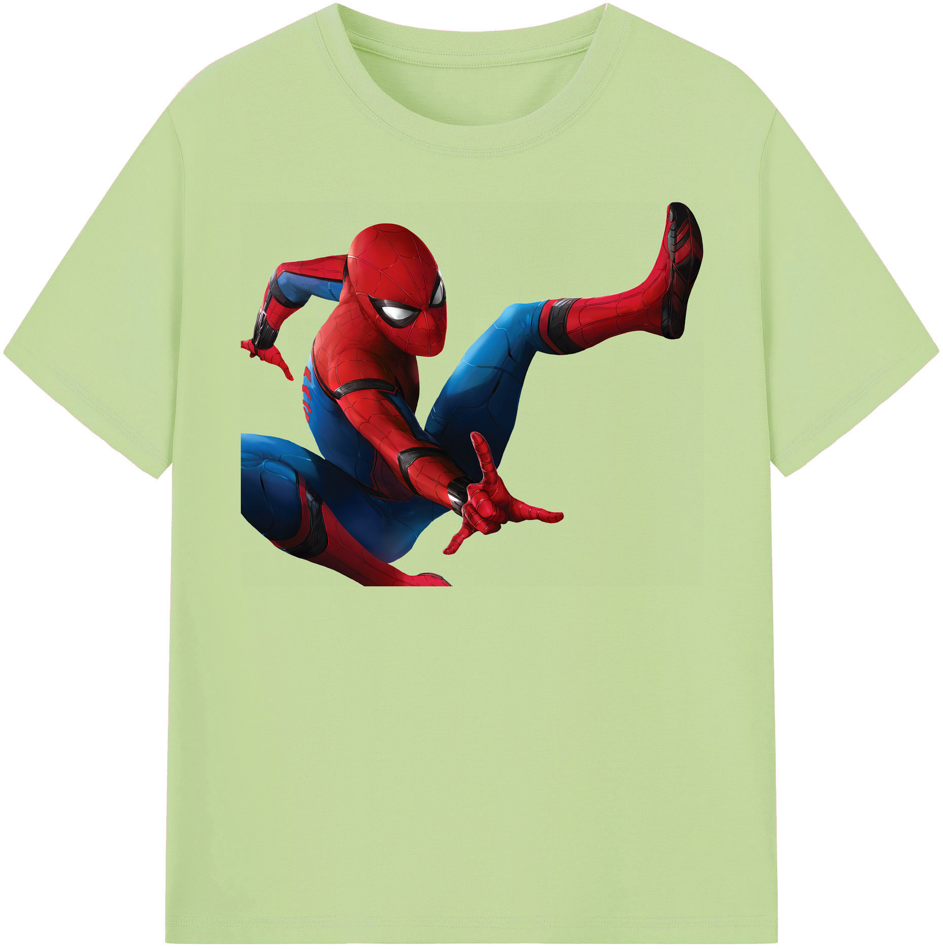 （画像用） Spider Man スパイダーマン 綿100％半袖Tシャツ（フロントプリント）